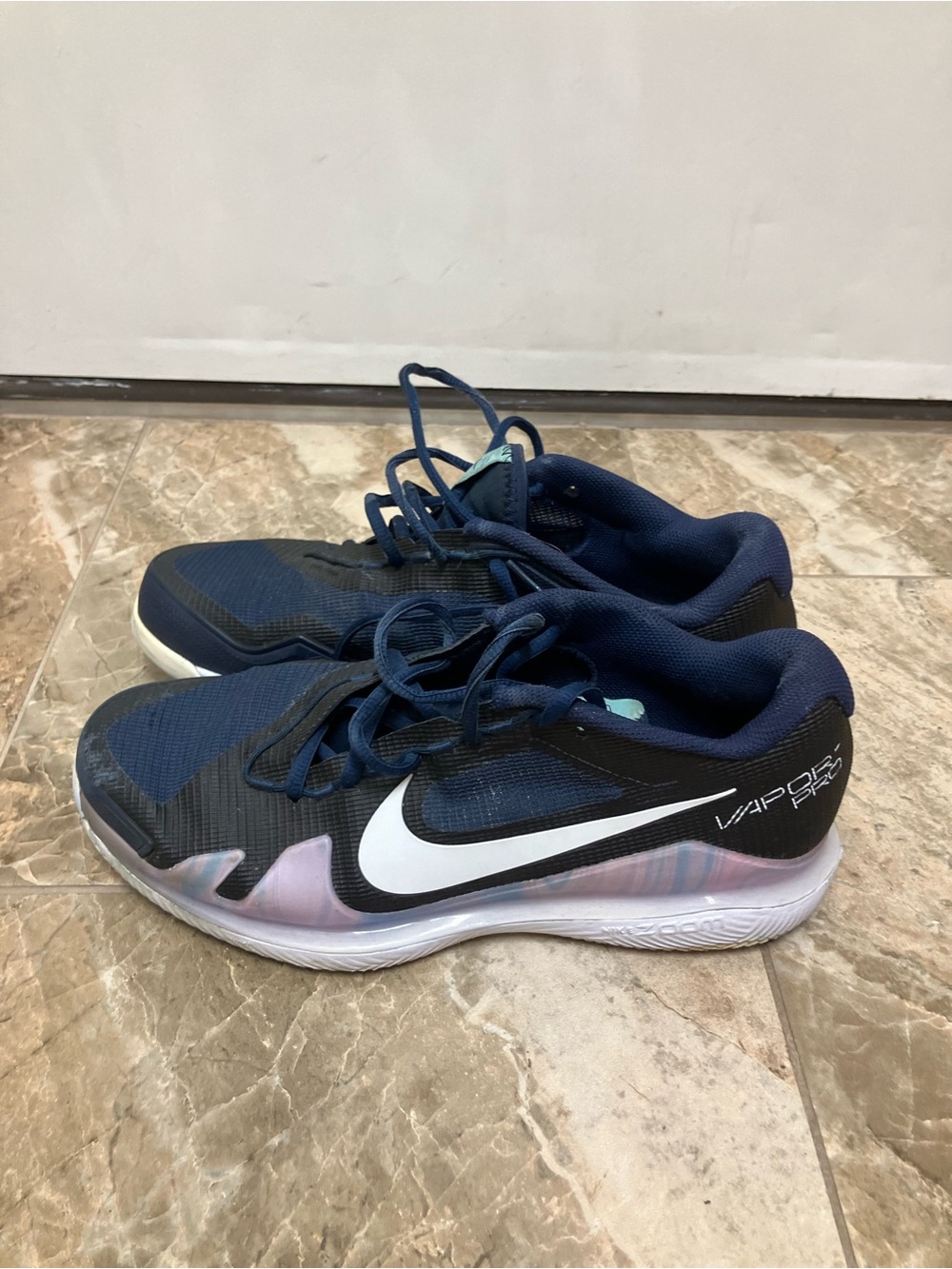Nike Air Zoom Vapor Pro Tennis Shoes Navy Blue Teal White Size 10